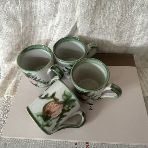 Vintage John B Taylor Harvest Pear Ceramic Mug Set 4 - Picture 4 of 5